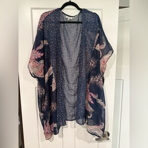 Maurices Navy Floral Blouse